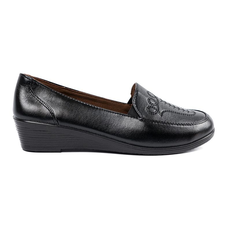 Chaussures pour femmes avec broderie décorative le noir Chaussures pour femmes avec broderie décorative le noir