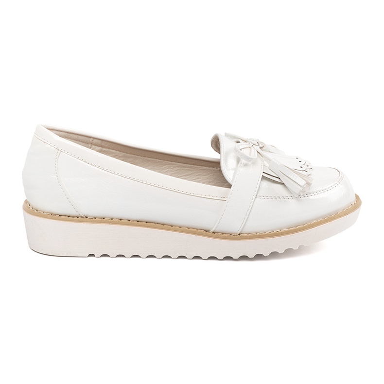 Seastar Mocassins vernies blancs avec un arc blanche Seastar Mocassins vernies blancs avec un arc blanche
