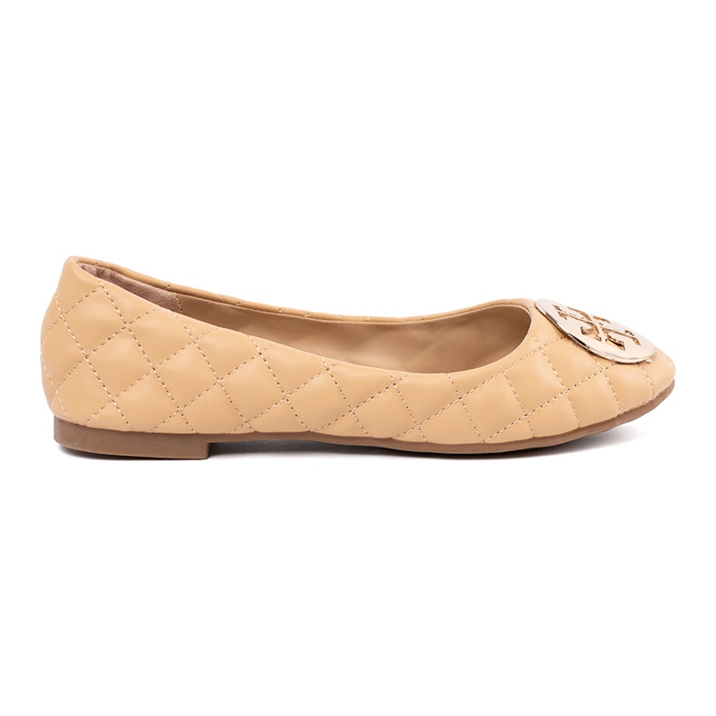 Ballerines beiges en cuir écologique