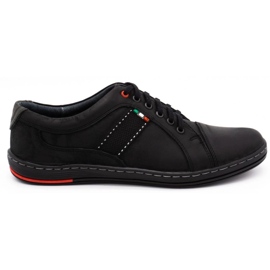 Olivier Chaussures en cuir masculin décontractées 238gt noir