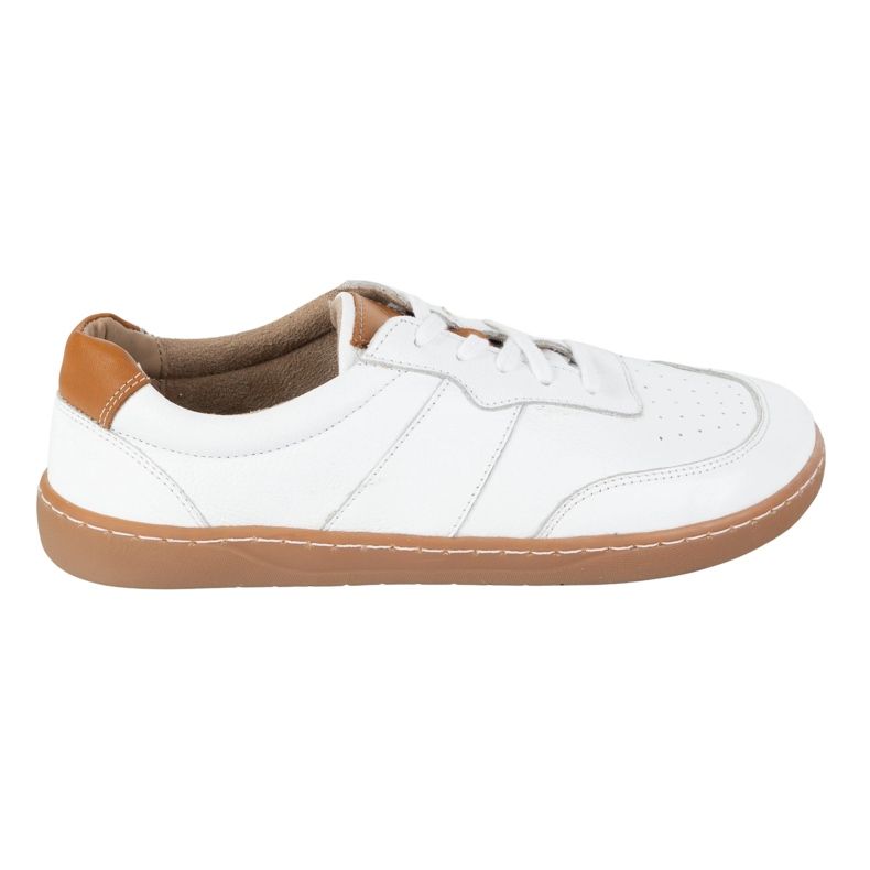 Olivier Chaussures aux pieds nus pour femmes minimalistes en cuir large blanc aria