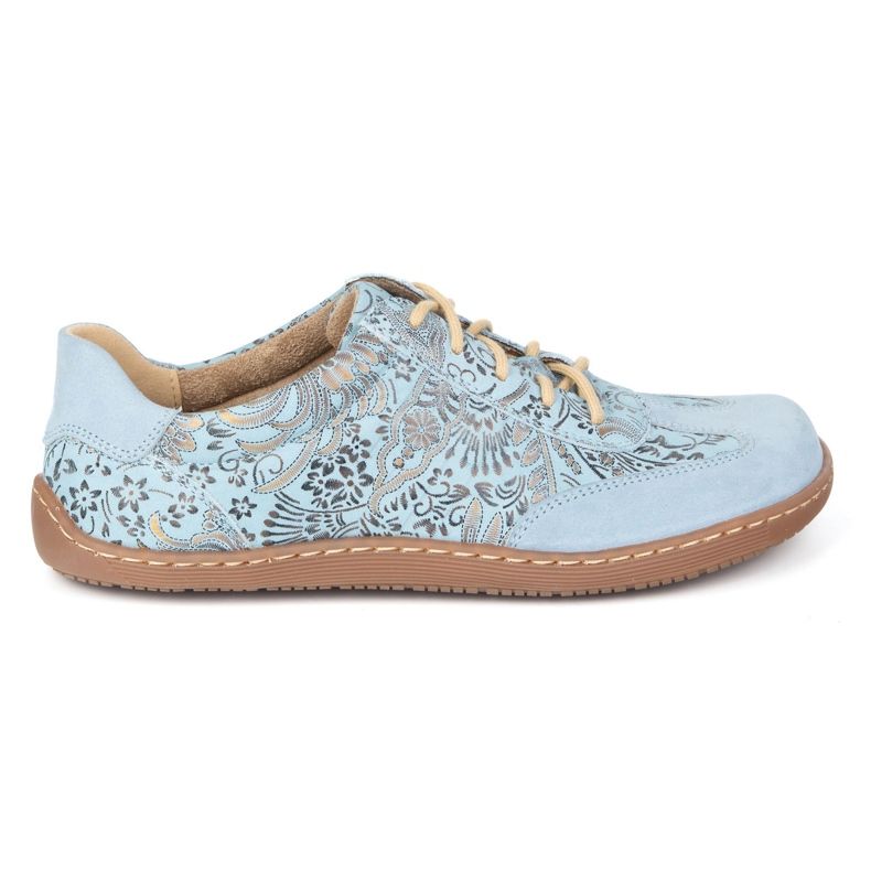 Olivier Barefoot pour femmes chaussures minimalistes en cuir 1287 bleu