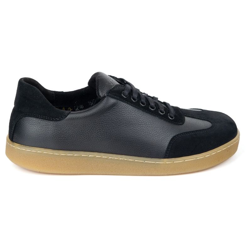 WASAK Chaussures en cuir minimaliste pour hommes aux pieds nus 0248w noir