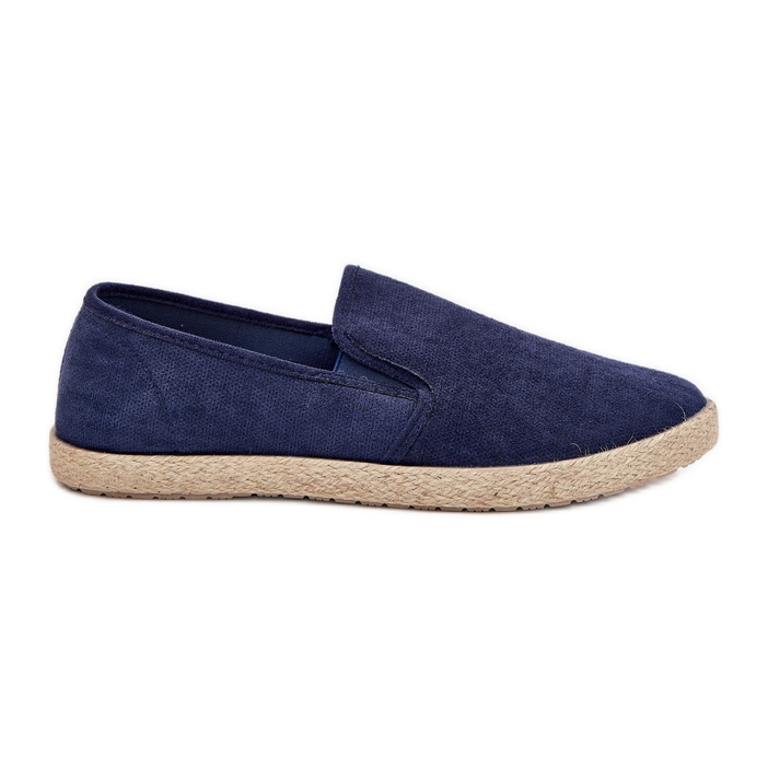 Boto Espadrilles Sneakers pour hommes avec Eco en daim marine Lunaria bleu
