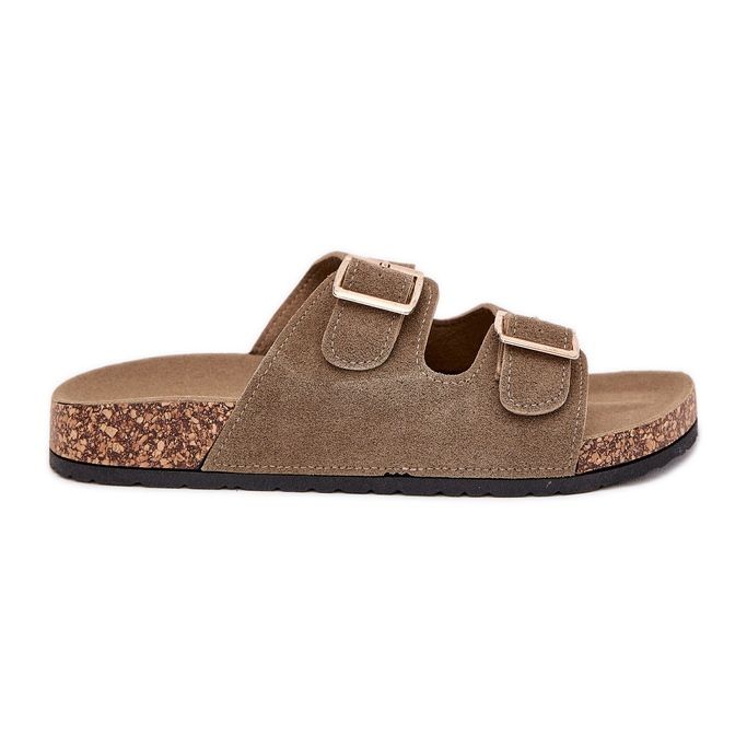 Boto Les tongs pour femmes avec des pinces dorées et un luner vert foncé Boto Les tongs pour femmes avec des pinces dorées et un luner vert foncé