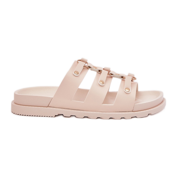 Boto Les tongs des femmes avec des rayures légères beige pasiriela