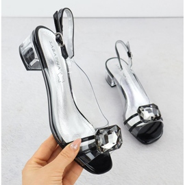 Sabatina noire 33506-7 Sandales transparentes