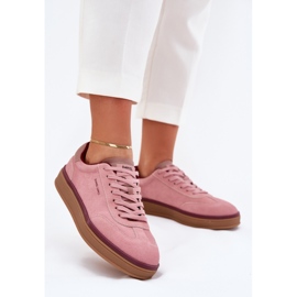 Sneakers en daim féminin Big Star par Daniel Lopez SS2D4010 Pink rose