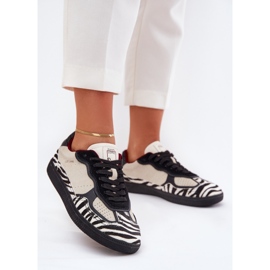 Sneakers féminins Big Star par Daniel Lopez SS2D4015 Zebra Beige