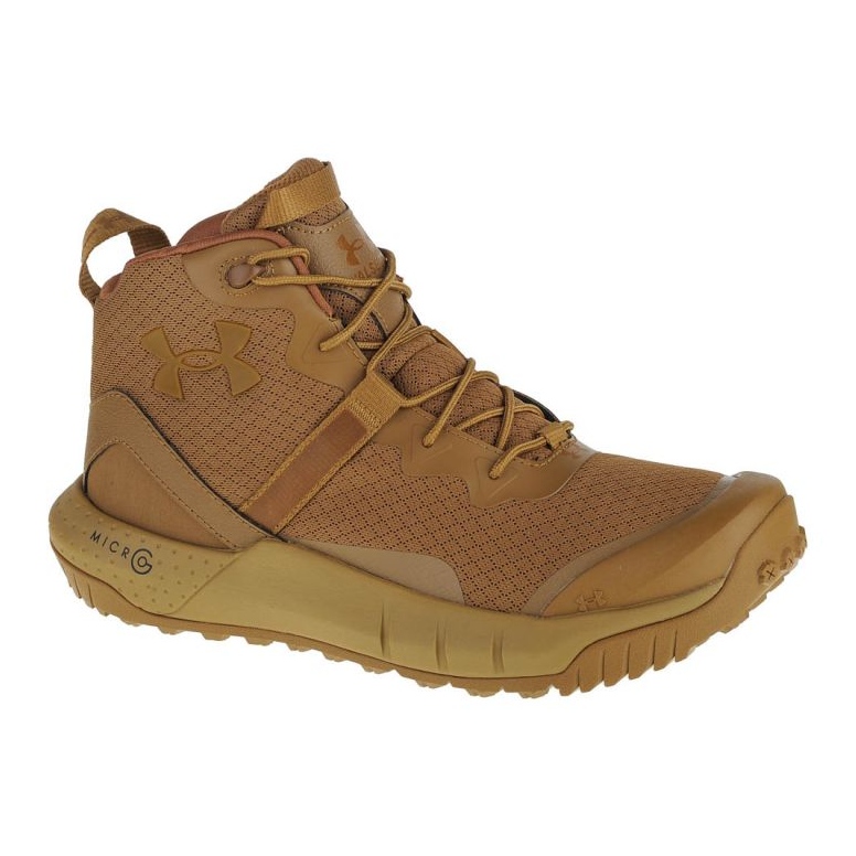 Chaussures sportives masculines Under Armour Micro G Valsetz Mid 3023741-200 beige