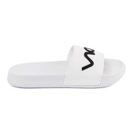 Shelvt Flip blanc -flops avec l'inscription