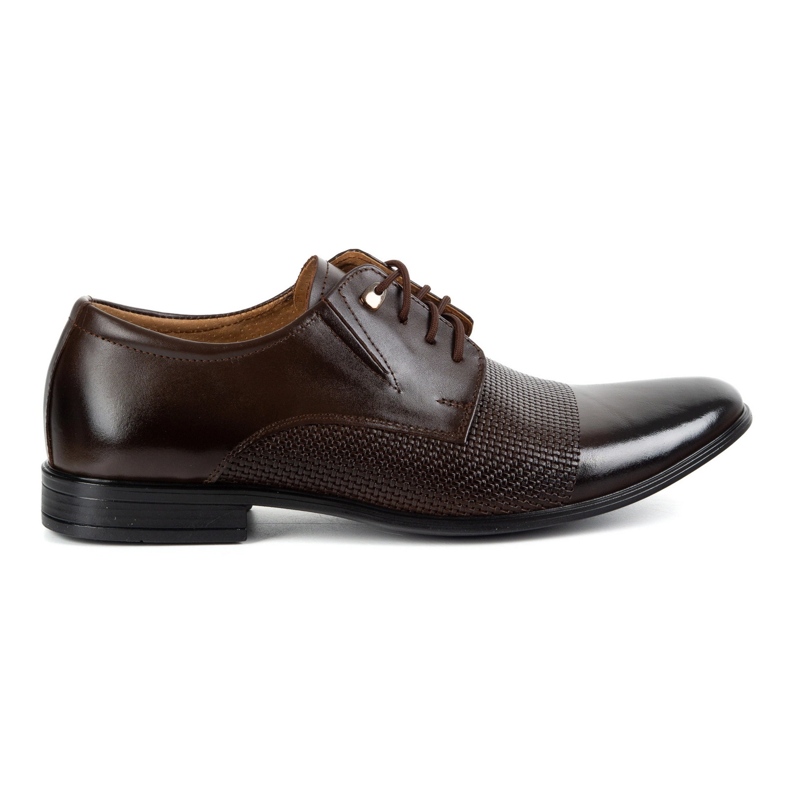 Olivier Chaussures en cuir élégantes masculines 302T3 brun foncé