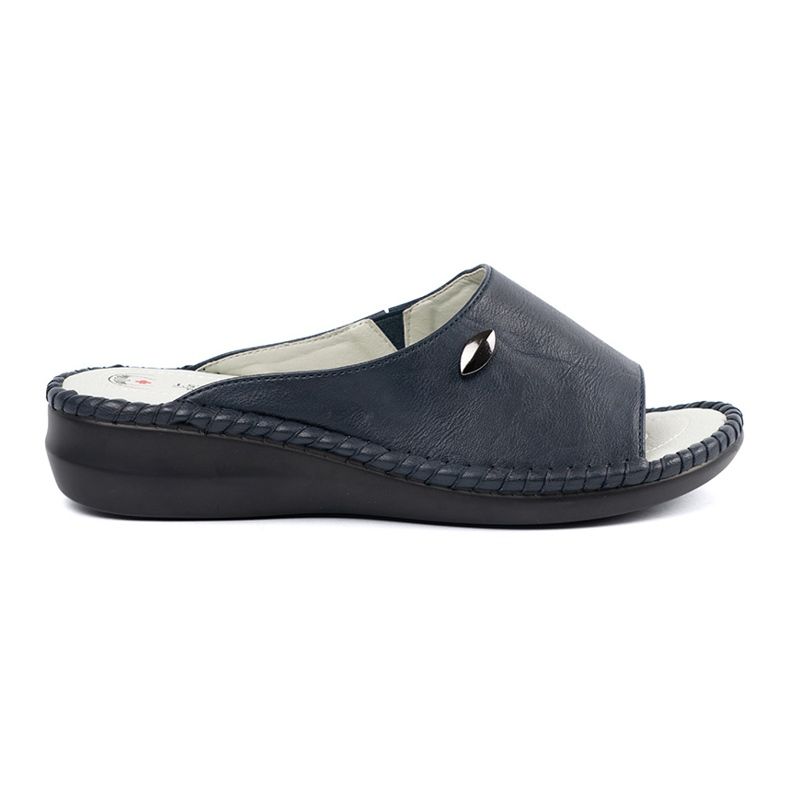 Shelvt Flip confortable -flops avec un insert en cuir