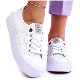 Sneakers pour femmes sur la plate-forme Cross Jeans LL2R4040 White blanche Sneakers pour femmes sur la plate-forme Cross Jeans LL2R4040 White blanche
