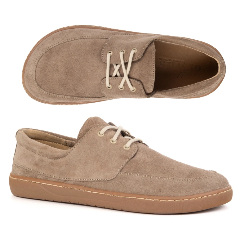 Olivier Moccasins pour femmes Barefoot 0797W - Chaussures en cuir en dentelle polonaise beige Olivier Moccasins pour femmes Barefoot 0797W - Chaussures en cuir en dentelle polonaise beige