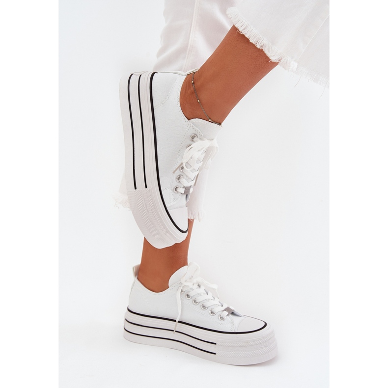 Boto Baskets pour femmes sur la plate-forme massive Marinae blanche