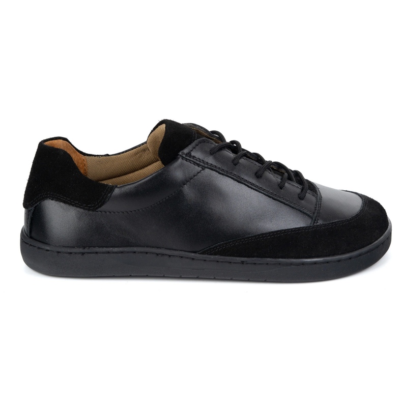 Chaussures pour hommes aux pieds nus en modèle en cuir naturel Olivier Reno Black