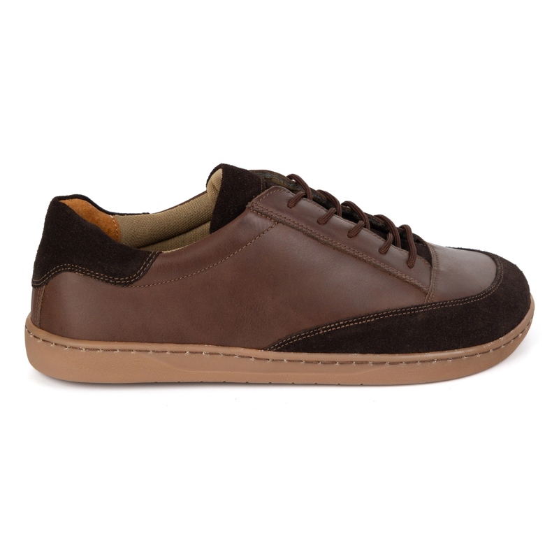 Olivier Posonge aux pieds nus chaussures pour hommes en cuir marron Reno brun
