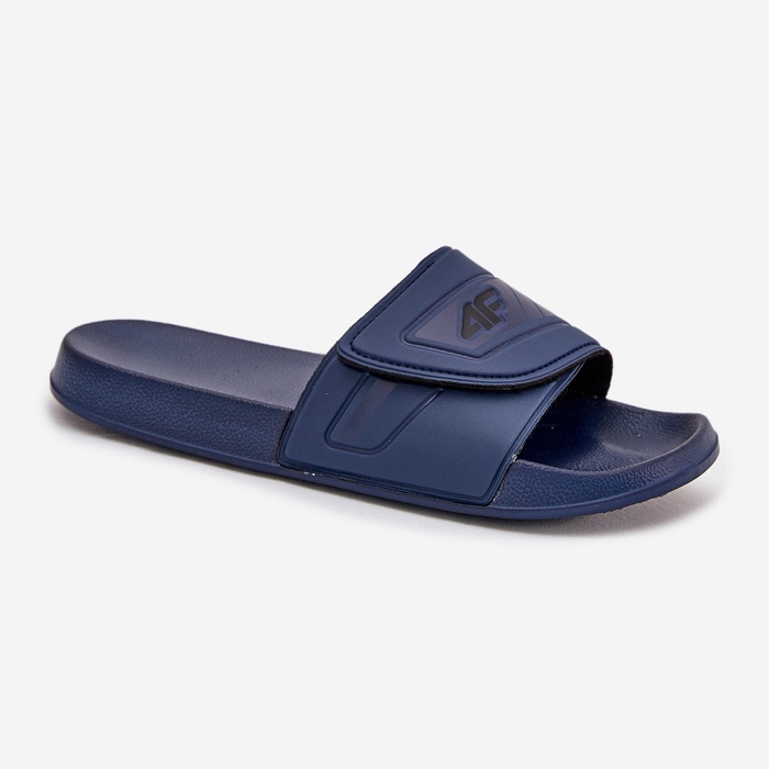 Les tongs masculins avec velcro 4fmm00fflim091-31s bleu marine