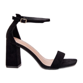 Boto Sandales féminines sur l'éco daim post Elirae noir