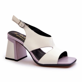 S.Barski Sandales à talons hauts pour femmes blanches D&A MR38-153 S.Barski Sandales à talons hauts pour femmes blanches D&A MR38-153