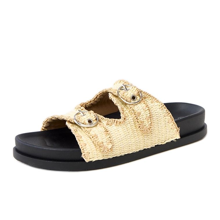 Volets tressés beiges avec boucle sameli