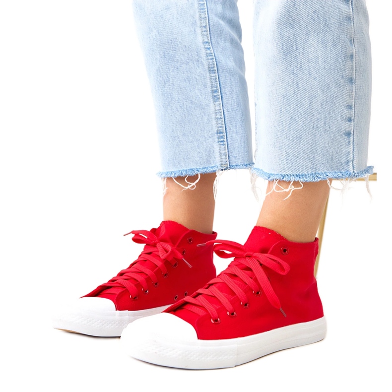 Sneakers rouges hauts ghan