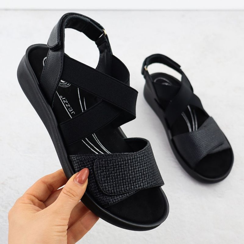 Confort Sandals Jezzi en 24142 JEZ448A le noir