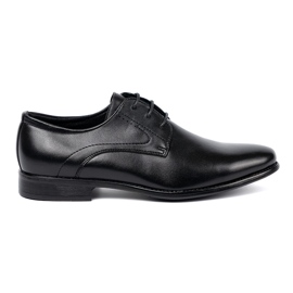 Shelvt Chaussures masculines élégantes en noir classique et brillant le noir