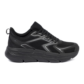 Shelvt Chaussures de sport noir léger sur une semelle McArthur épaisse