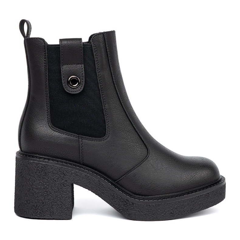Bottes noires élégantes avec un insert flexible Sergio Leone le noir