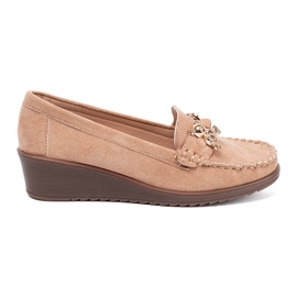 Shelvt Chaussures beige pour coins en daim