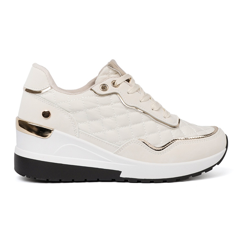 Shelvt Baskets beige avec des accents dorés chatoyants