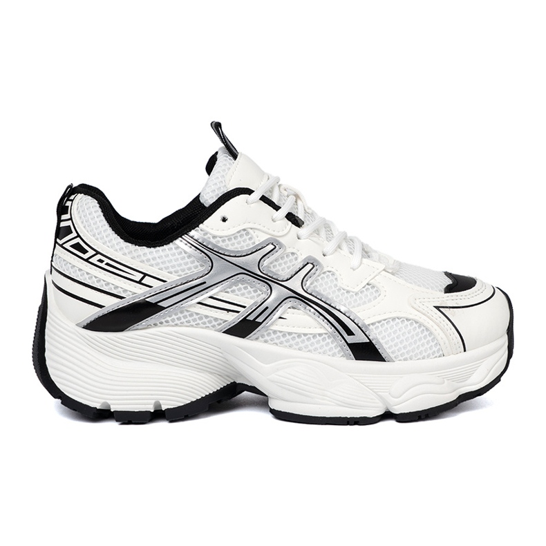 Shelvt Baskets confortables blanches et blanches avec un maillage