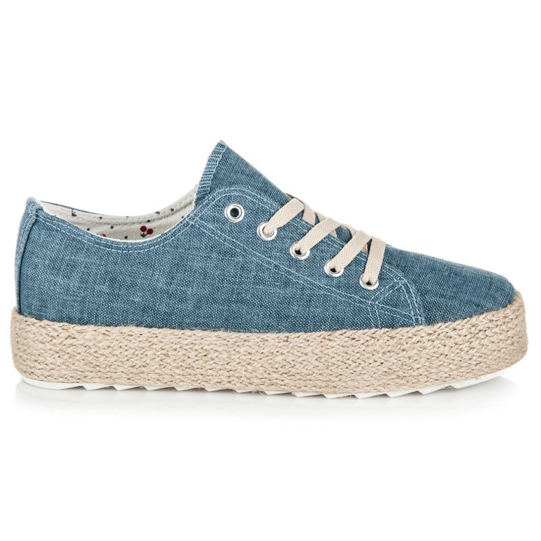 Kylie Espadrilles sur la plate-forme bleu