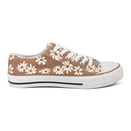 Shelvt Baskets féminines beige avec des fleurs