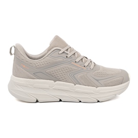 Shelvt Chaussures de sport grises confortables avec structure en maillage McArthur