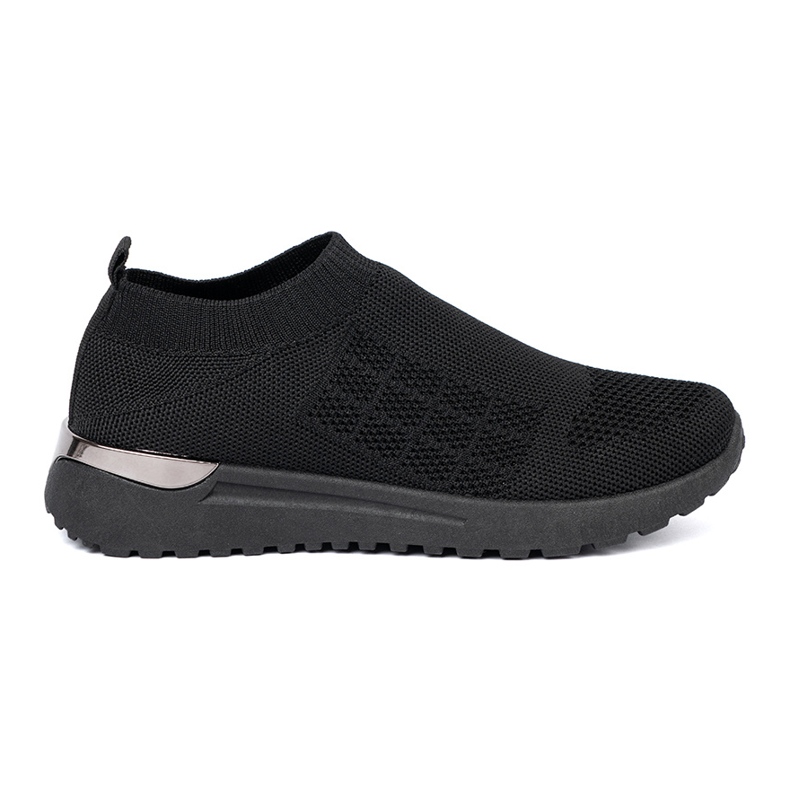 Shelvt Chaussures de sport à enfiler noir avec une tige en mailles le noir