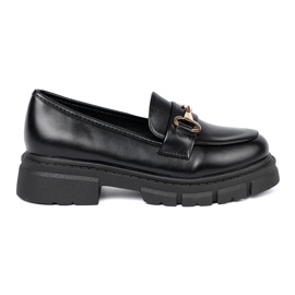 Shelvt Mandards noirs classiques avec une pince en métal le noir Shelvt Mandards noirs classiques avec une pince en métal le noir