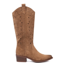 Seastar Bottes ouvertes devant le genou brun