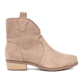 Seastar Bottes beige bottes de cowboy en daim
