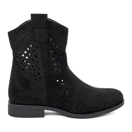 Seastar Bottes ouvertes noires dans le style de cowboy
