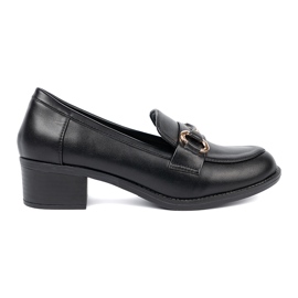 Shelvt Chaussures de femmes noires avec une boucle élégante le noir
