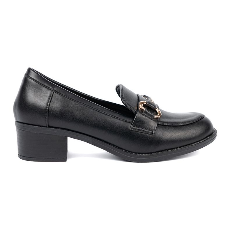 Shelvt Chaussures de femmes noires avec une boucle élégante le noir