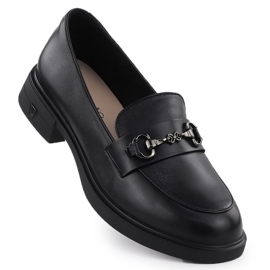 Chaussures en cuir pour femmes Muis noirs Vinceza 39958