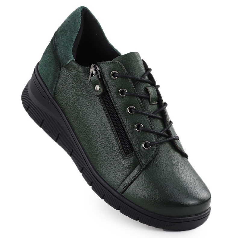 Chaussures en cuir pour femmes pour verts Vinceza 39964 cales
