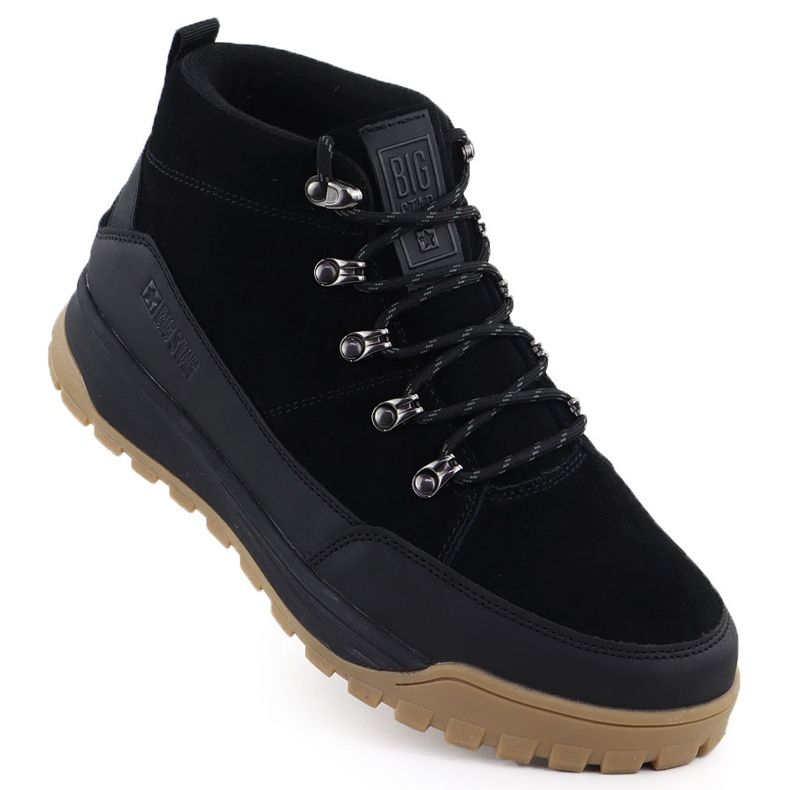 Bottes de randonnée en cuir masculin, non isolées Big Big Star SS174265