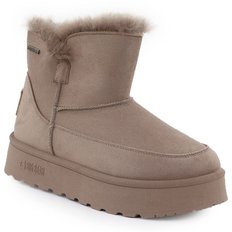Bottes de neige imperméables sur la plate-forme beige beige Big Star SS274117 Bottes de neige imperméables sur la plate-forme beige beige Big Star SS274117