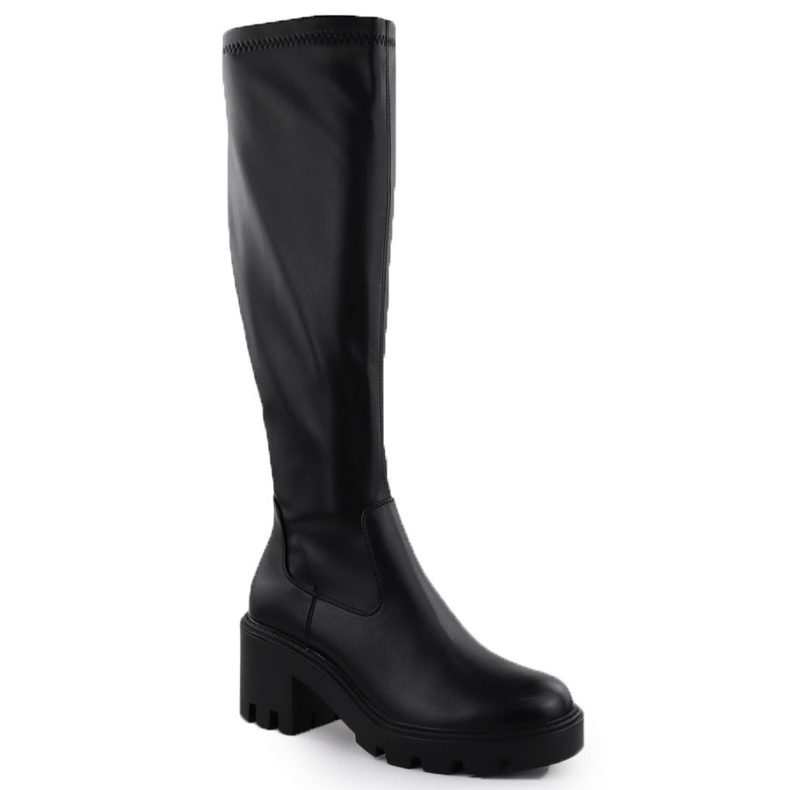 Bottes pour femmes sur le bloc Black Potocki SZ12533 Bottes pour femmes sur le bloc Black Potocki SZ12533