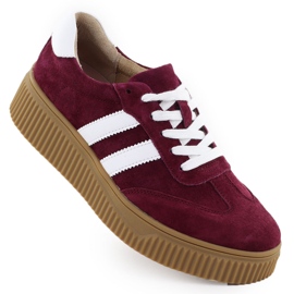 Chaussures en cuir pour femmes sur la plateforme Bourgogne Filippo DP6776 rouge Chaussures en cuir pour femmes sur la plateforme Bourgogne Filippo DP6776 rouge